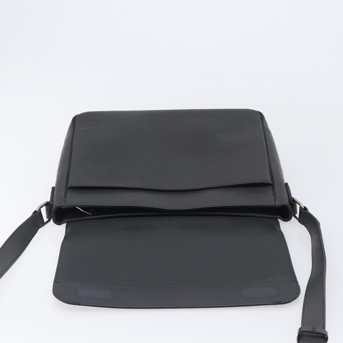 LOUIS VUITTON Taiga Roman MM Shoulder Bag Ardoise M32682 LV Auth 206484V