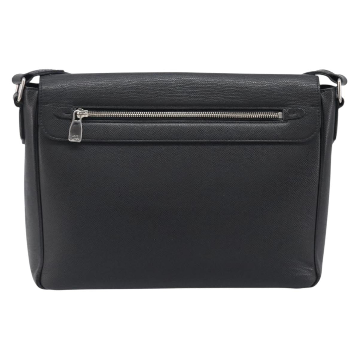 LOUIS VUITTON Taiga Roman MM Shoulder Bag Ardoise M32682 LV Auth 206484V