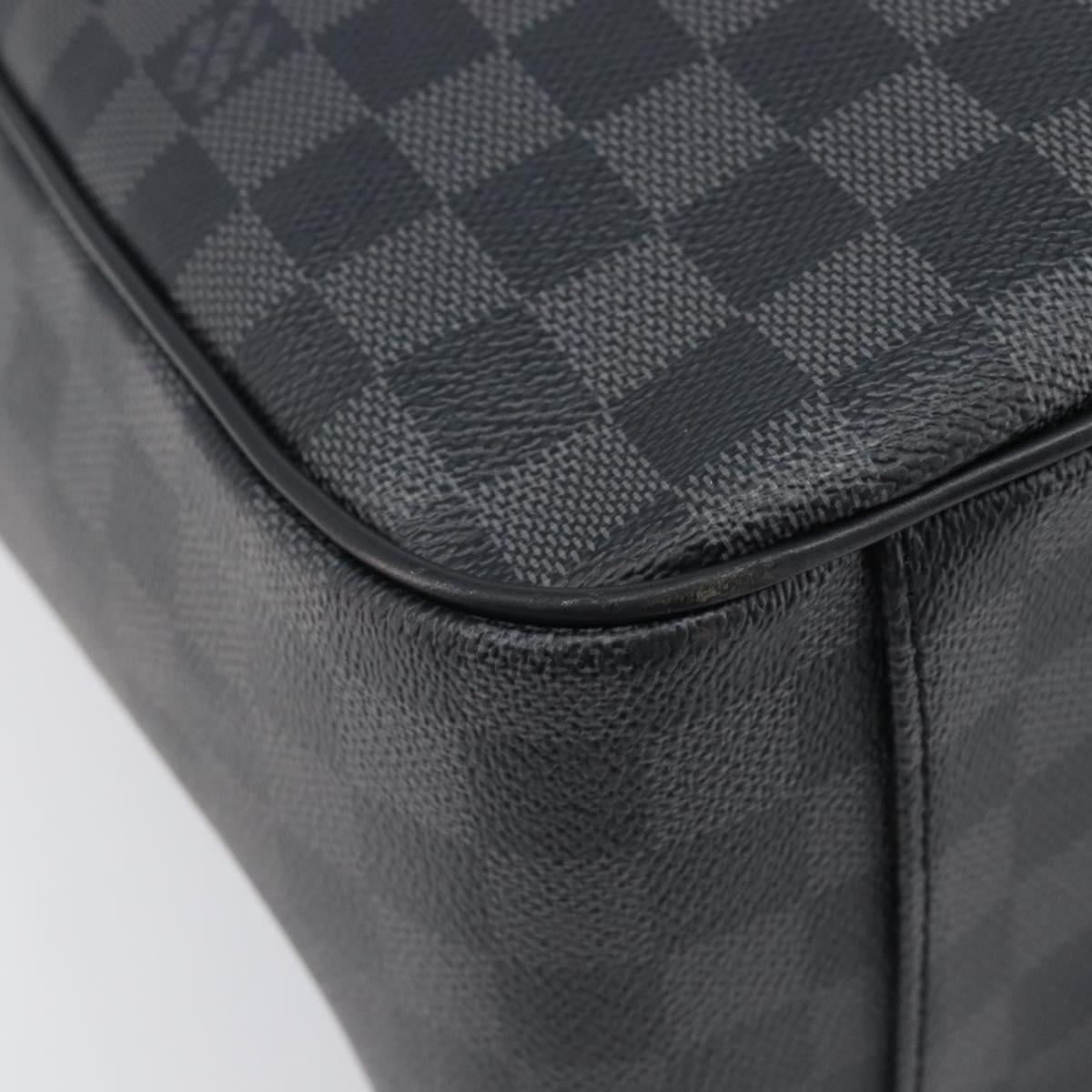LOUIS VUITTON Damier Graphite Tadao Shoulder Bag 2way N51192 LV Auth 206485V