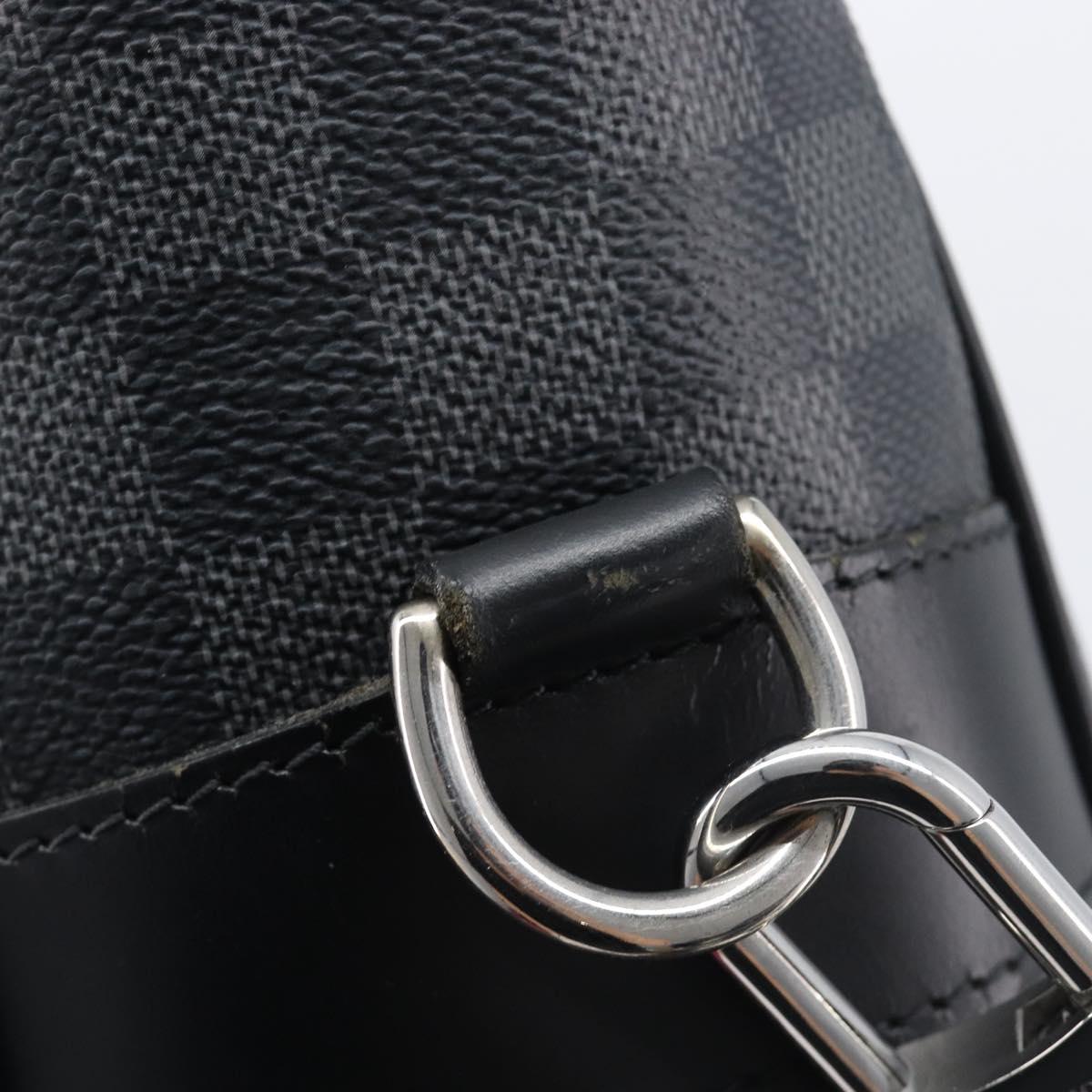 LOUIS VUITTON Damier Graphite Tadao Shoulder Bag 2way N51192 LV Auth 206485V