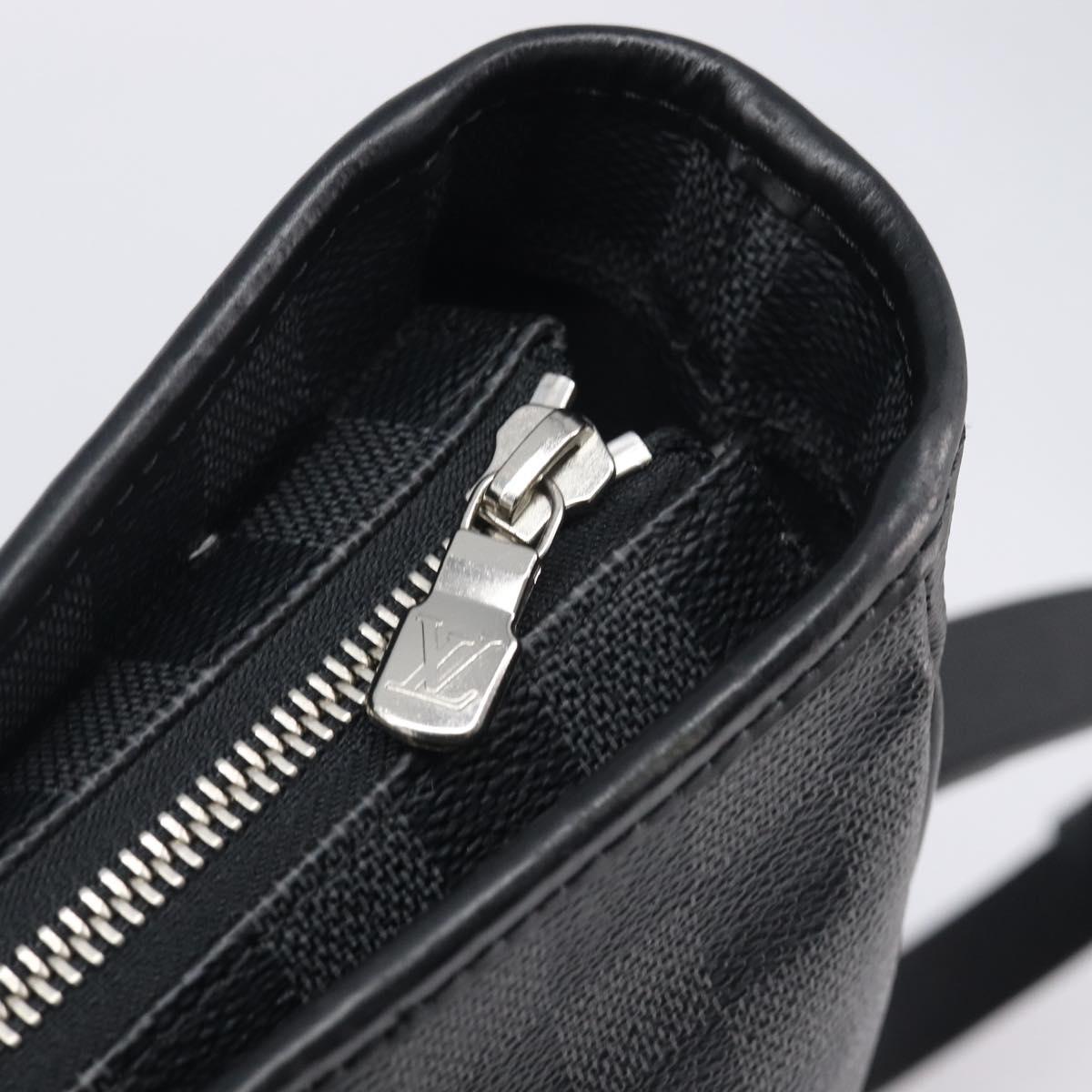 LOUIS VUITTON Damier Graphite Tadao Shoulder Bag 2way N51192 LV Auth 206485V