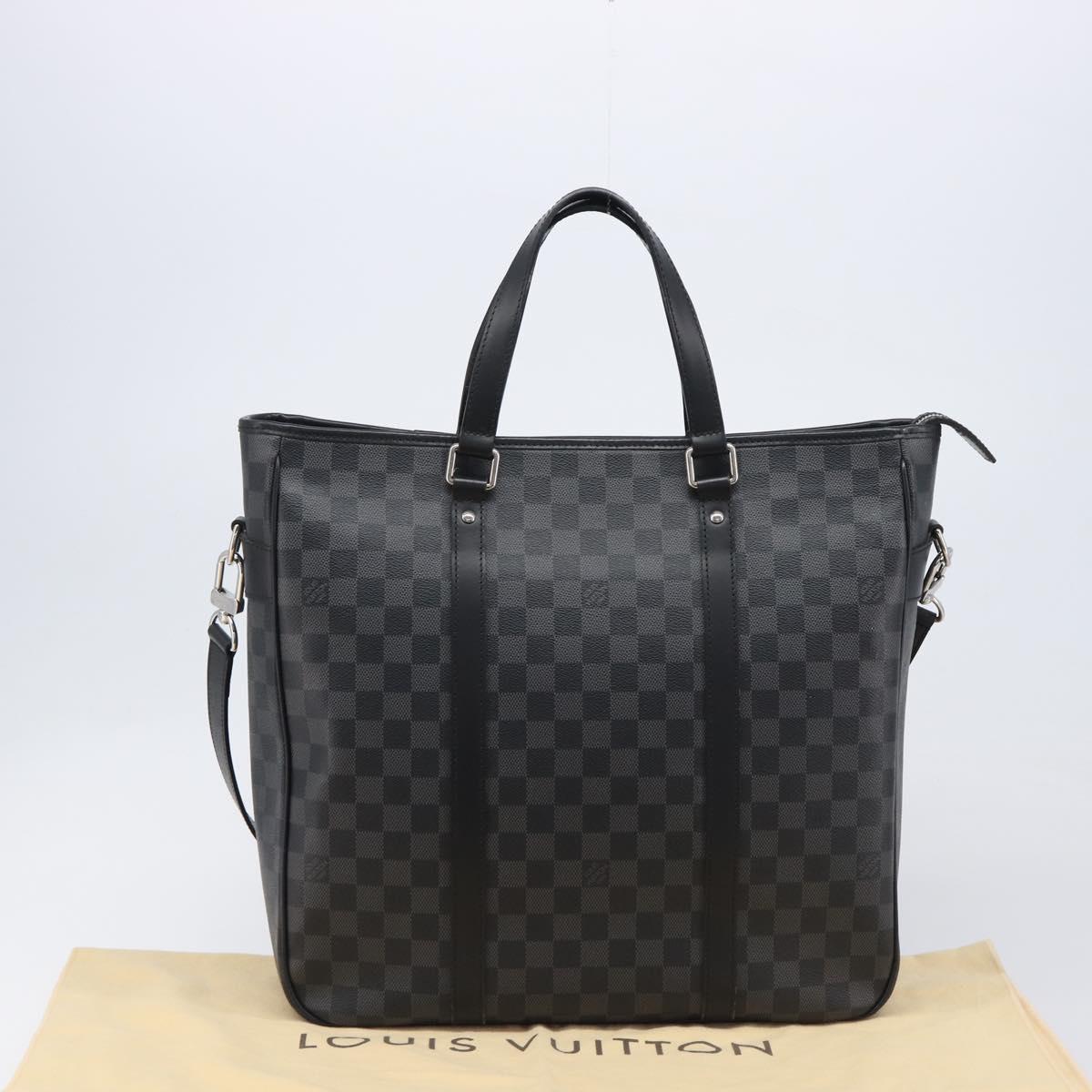 LOUIS VUITTON Damier Graphite Tadao Shoulder Bag 2way N51192 LV Auth 206485V