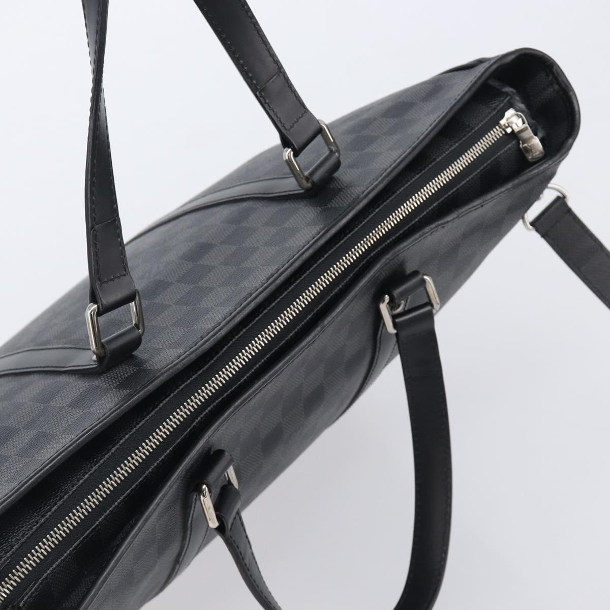 LOUIS VUITTON Damier Graphite Tadao Shoulder Bag 2way N51192 LV Auth 206485V