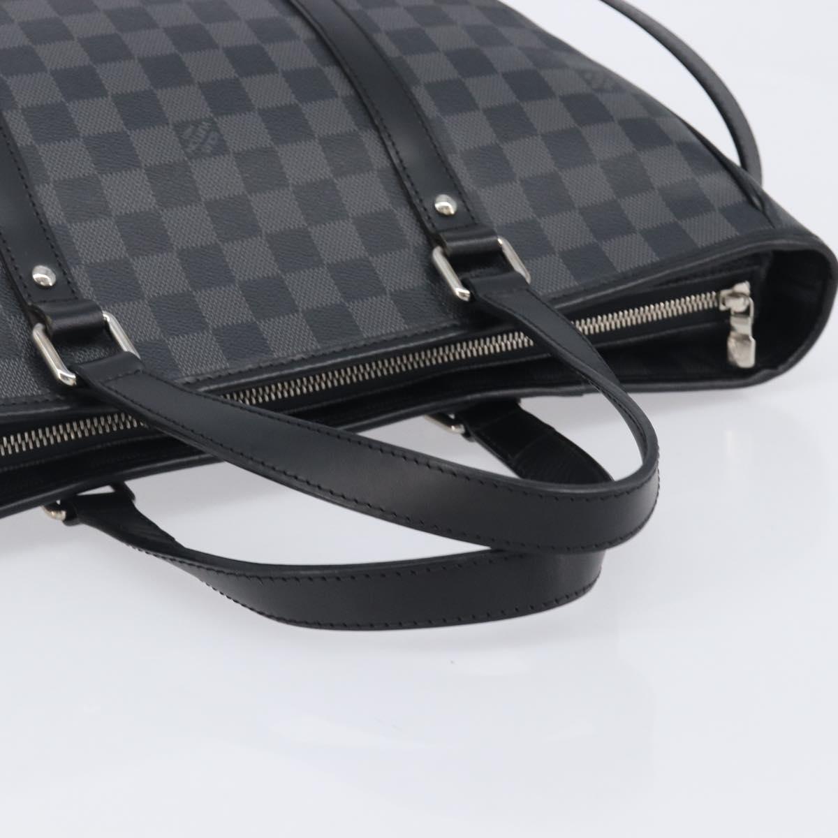 LOUIS VUITTON Damier Graphite Tadao Shoulder Bag 2way N51192 LV Auth 206485V