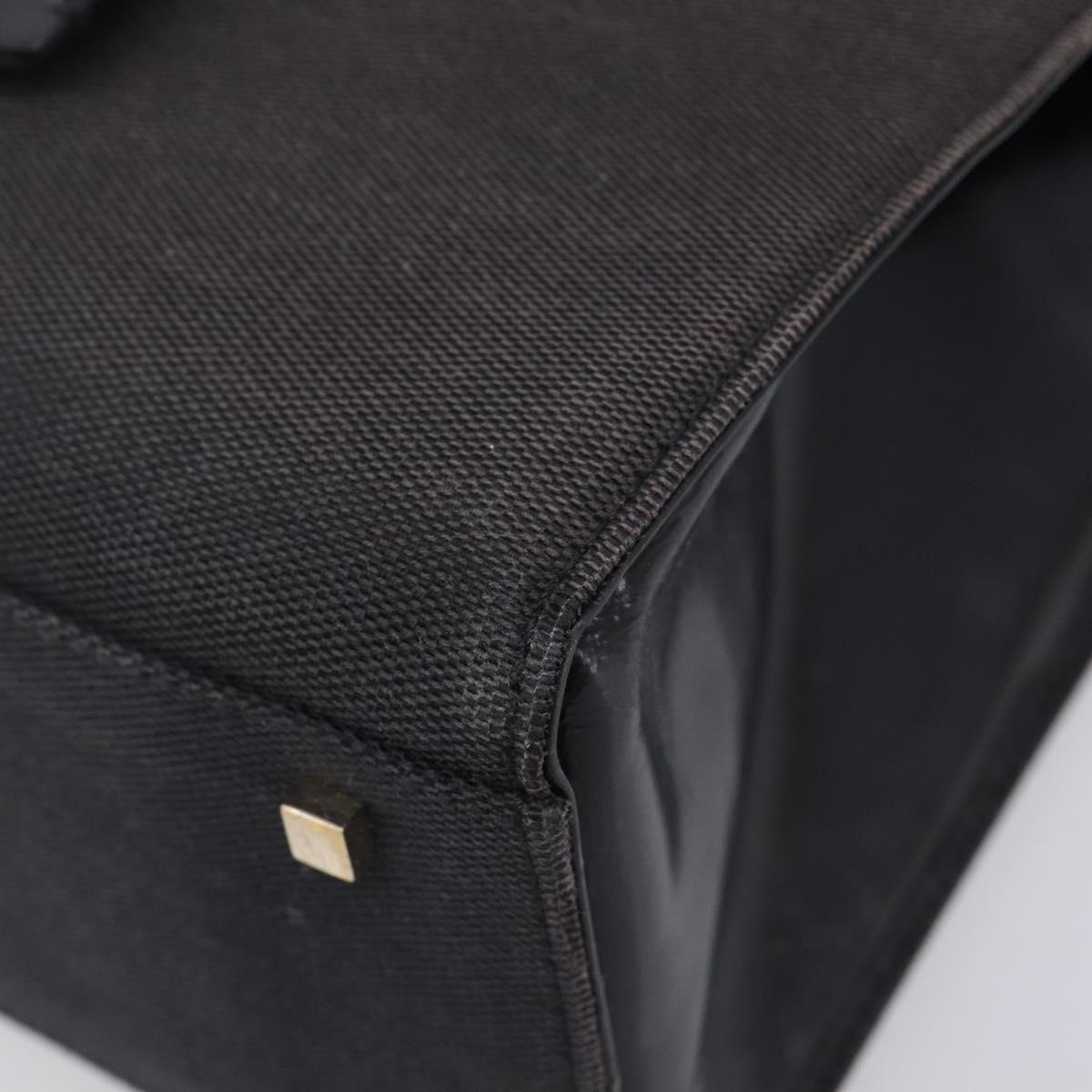 GUCCI Hand Bag Canvas Black Gold 001 4218 Auth 206491