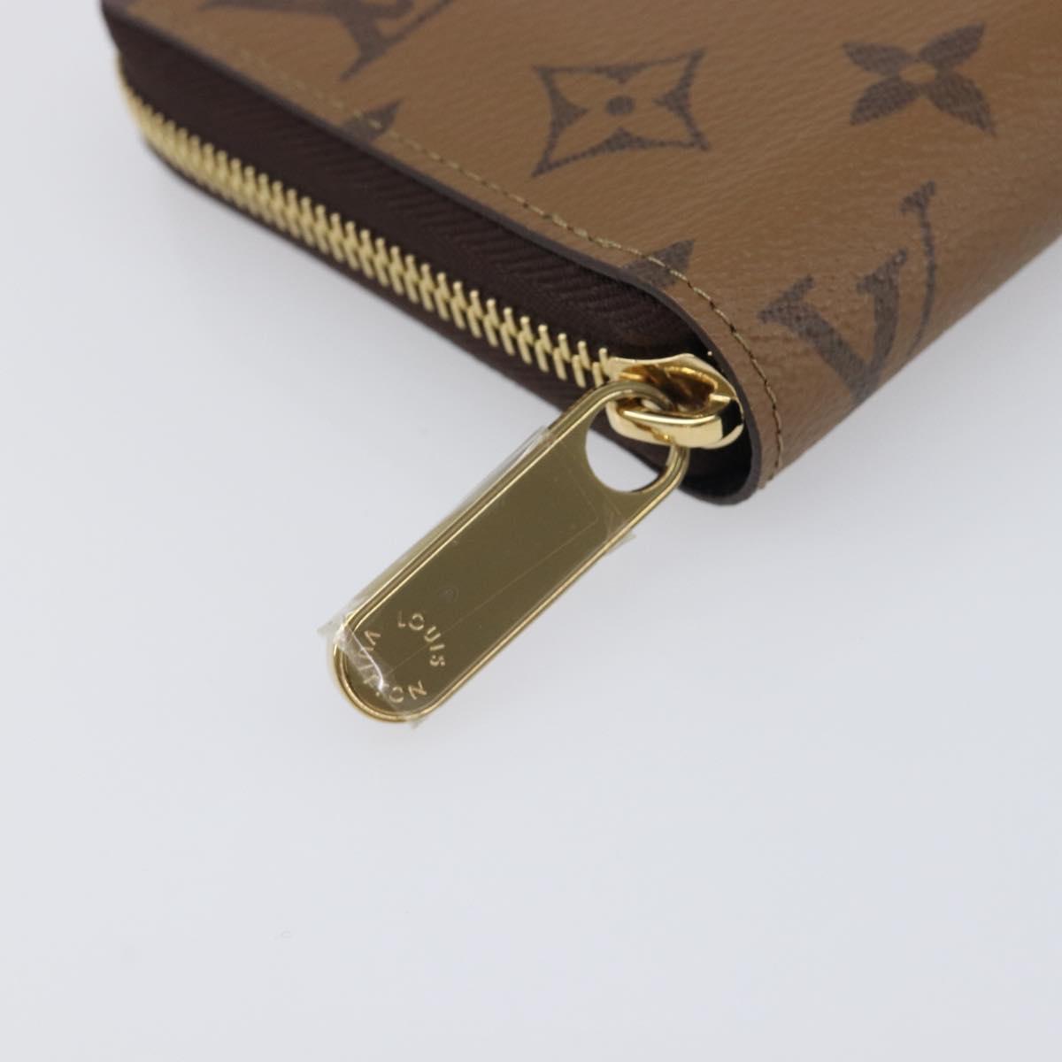 LOUIS VUITTON Monogram Reverse Zippy Wallet Long Wallet M82444 LV Auth 206498SAM