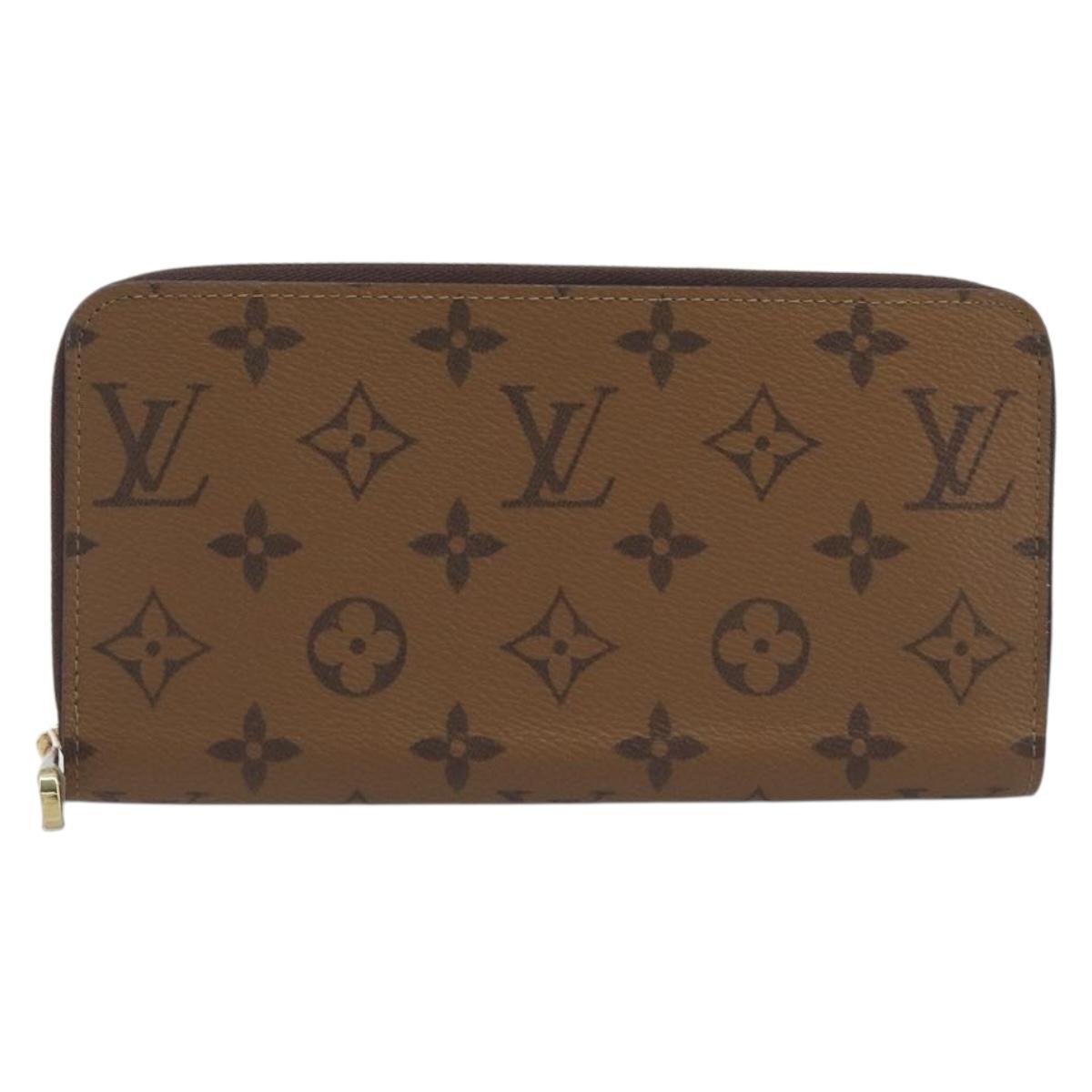 LOUIS VUITTON Monogram Reverse Zippy Wallet Long Wallet M82444 LV Auth 206498SAM