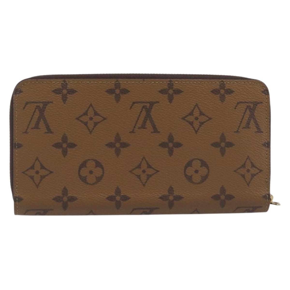 LOUIS VUITTON Monogram Reverse Zippy Wallet Long Wallet M82444 LV Auth 206498SAM