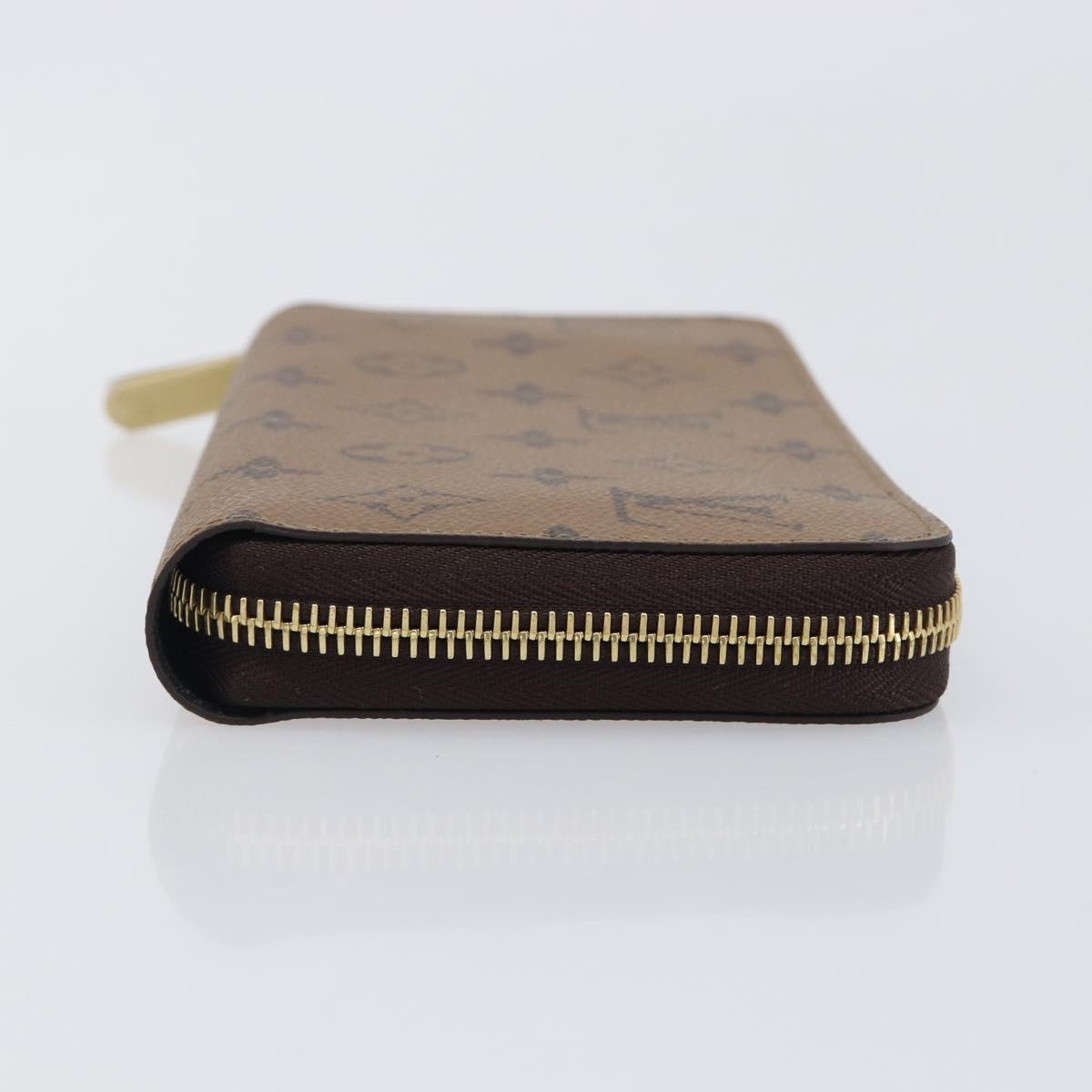 LOUIS VUITTON Monogram Reverse Zippy Wallet Long Wallet M82444 LV Auth 206498SAM