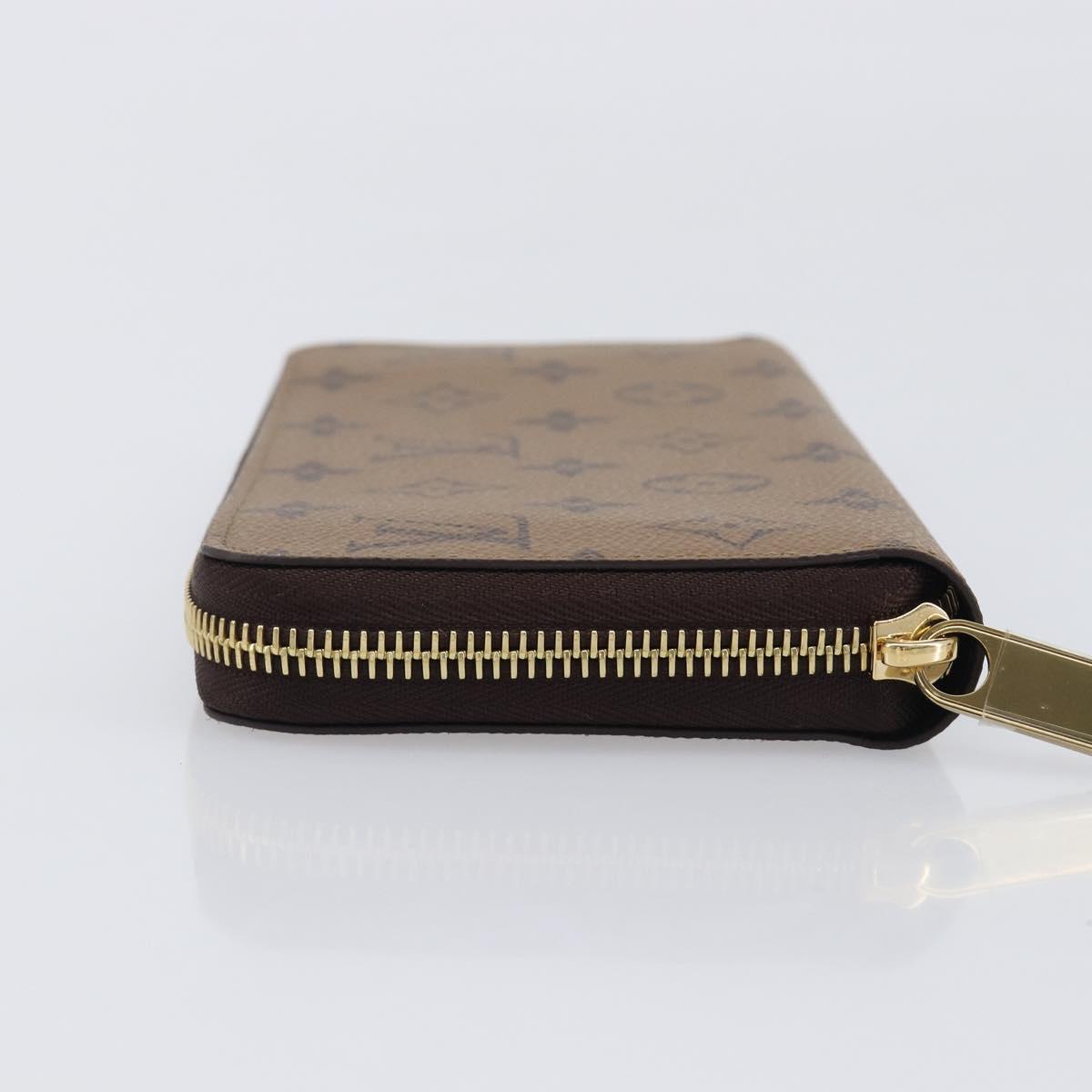 LOUIS VUITTON Monogram Reverse Zippy Wallet Long Wallet M82444 LV Auth 206498SAM