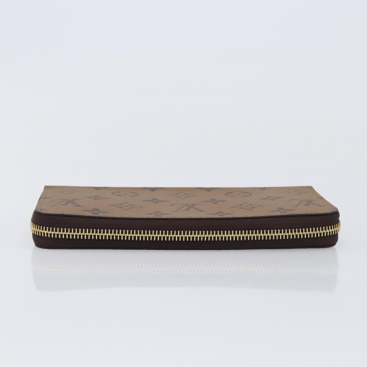 LOUIS VUITTON Monogram Reverse Zippy Wallet Long Wallet M82444 LV Auth 206498SAM