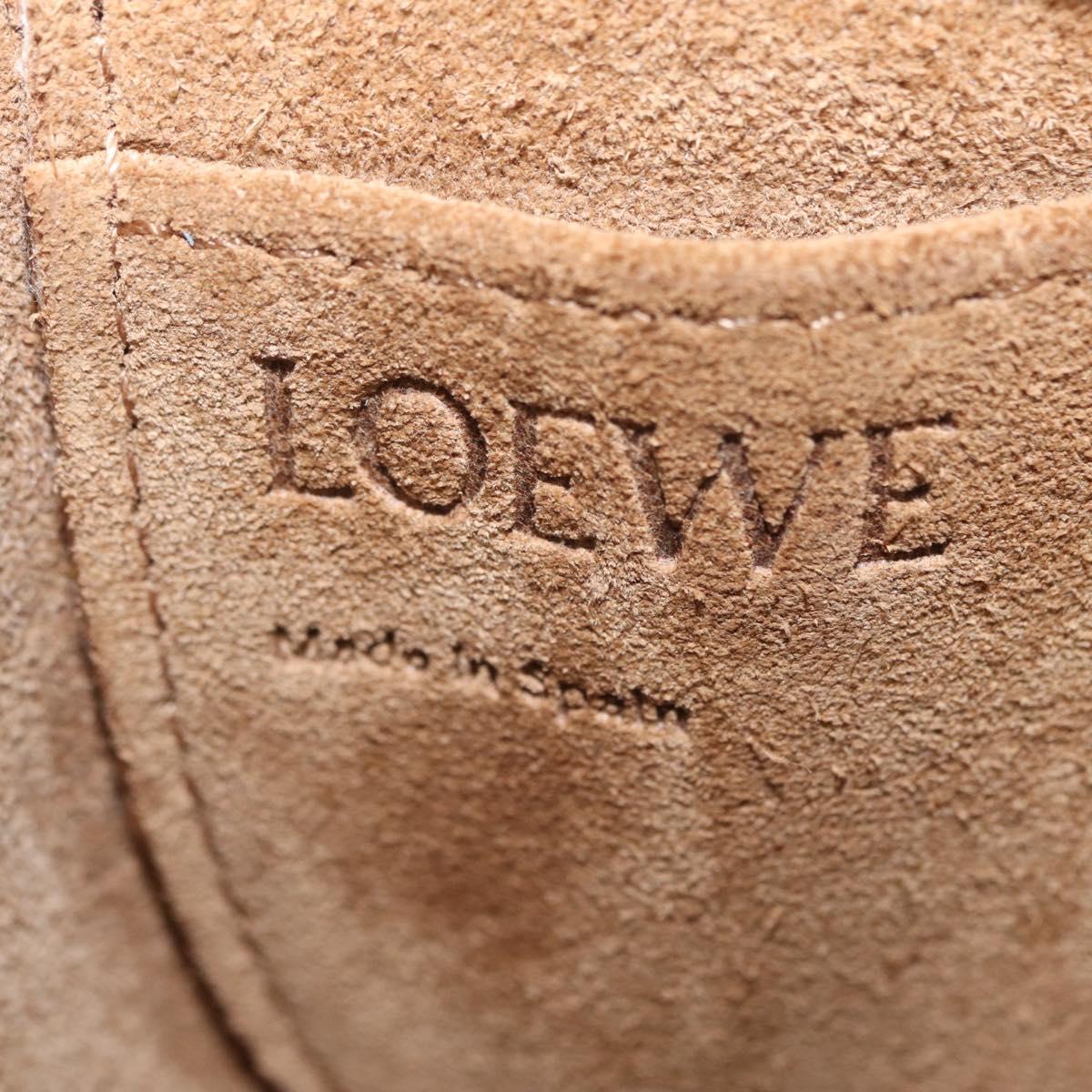 LOEWE Mini Gate Bag Shoulder Bag Leather Red Gold Auth 206501A