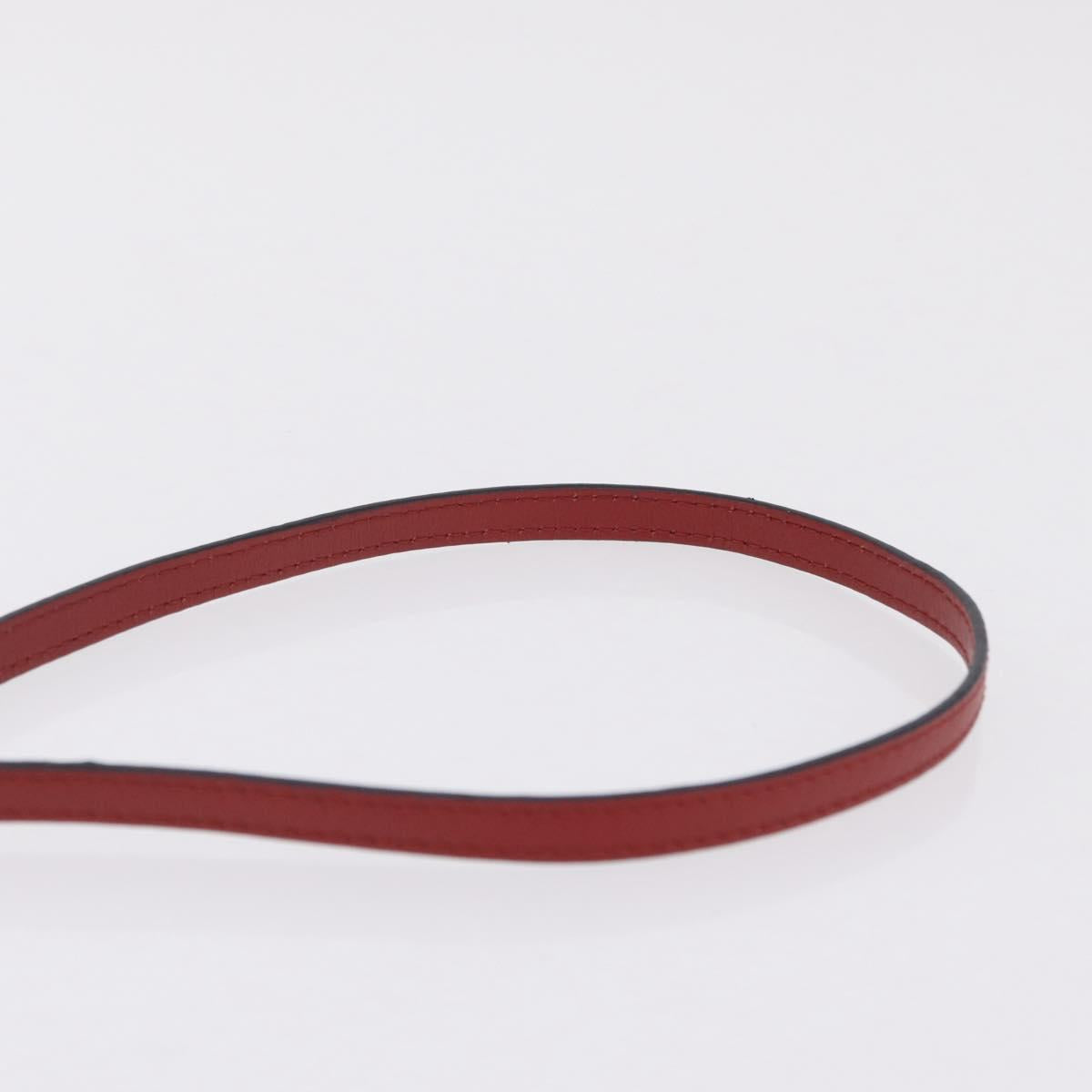 LOEWE Mini Gate Bag Shoulder Bag Leather Red Gold Auth 206501A