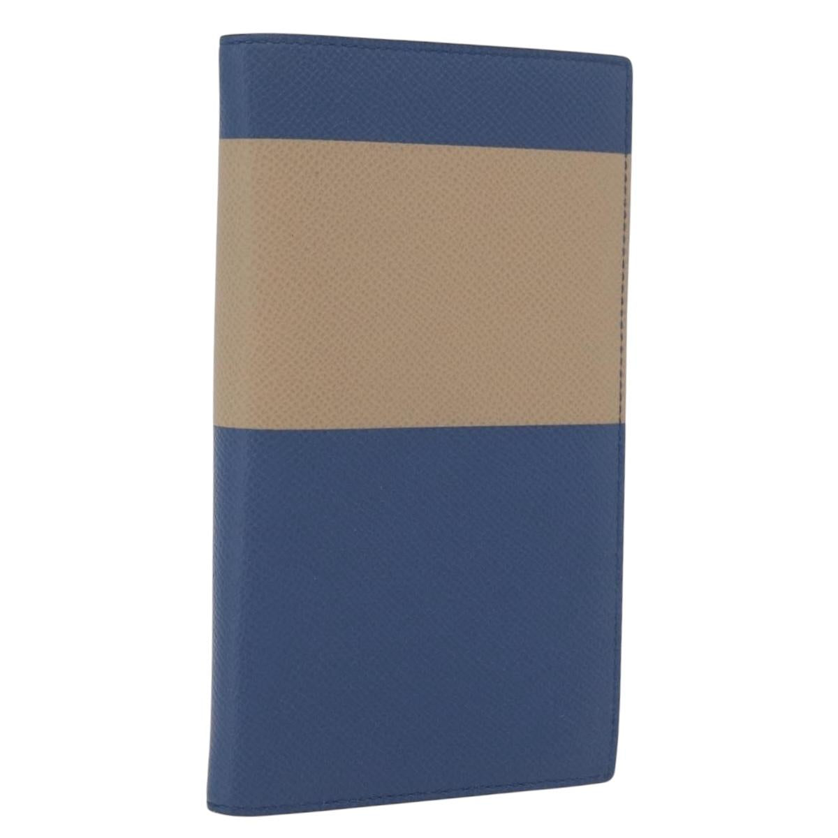 HERMES Agenda Vision Day Planner Cover Leather Blue Auth 206514M