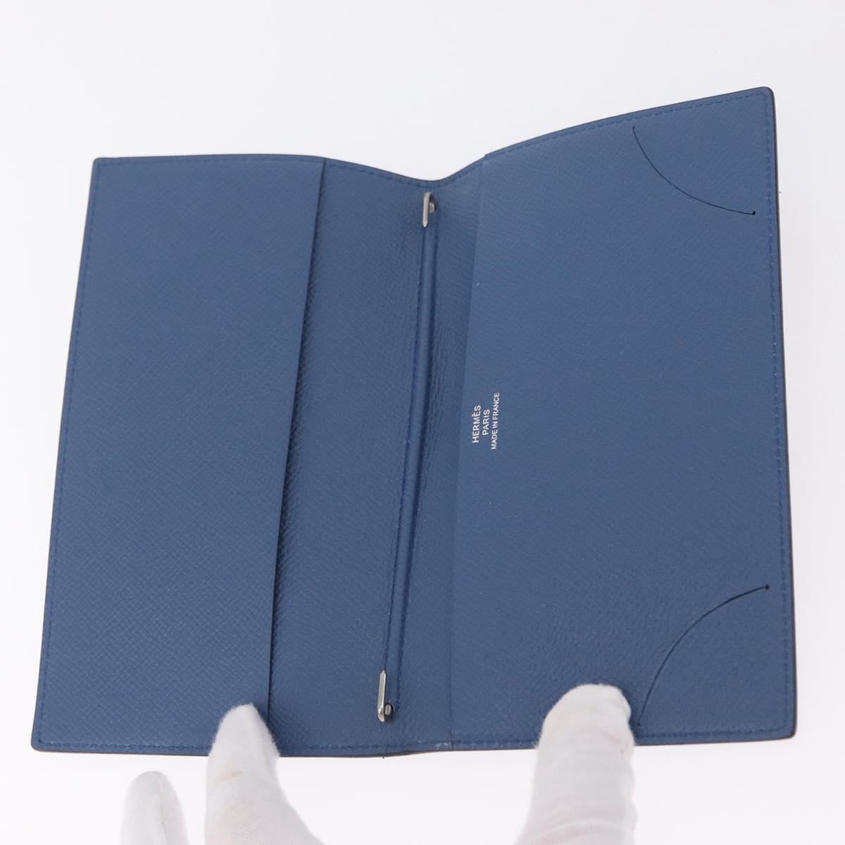 HERMES Agenda Vision Day Planner Cover Leather Blue Auth 206514M