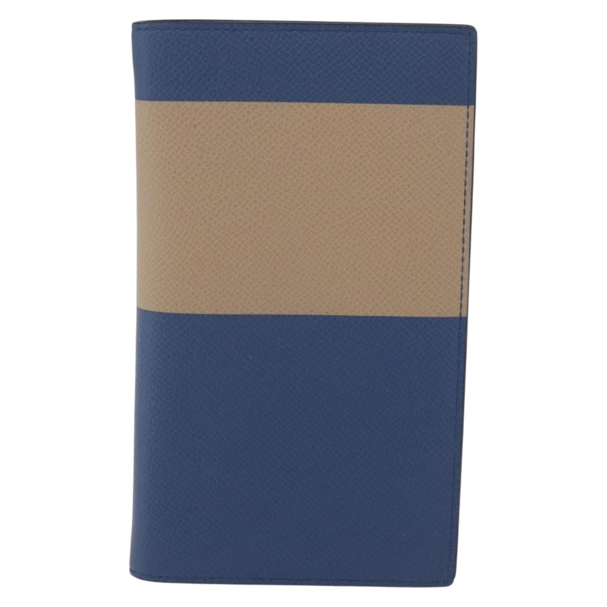 HERMES Agenda Vision Day Planner Cover Leather Blue Auth 206514M