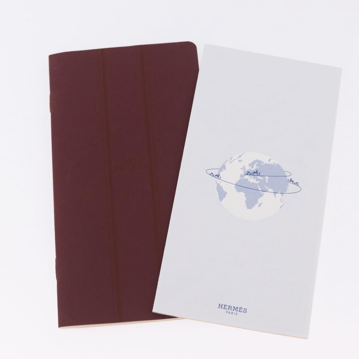 HERMES Agenda Vision Day Planner Cover Leather Blue Auth 206514M
