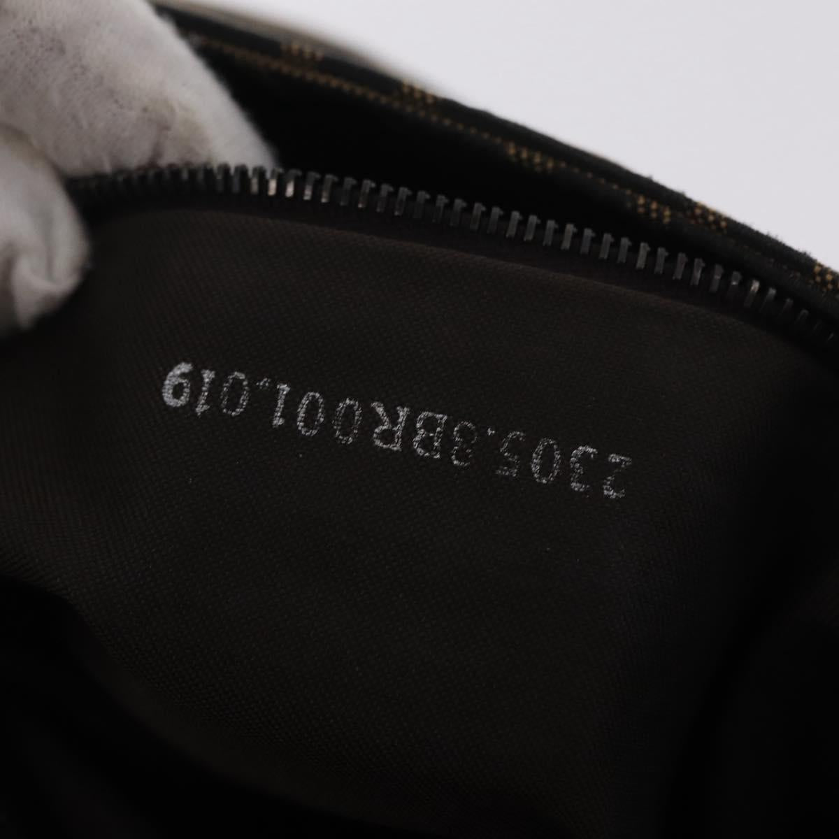 FENDI Zucca Canvas Mamma Baguette Shoulder Bag Brown Black 8BR001 Auth 206519M
