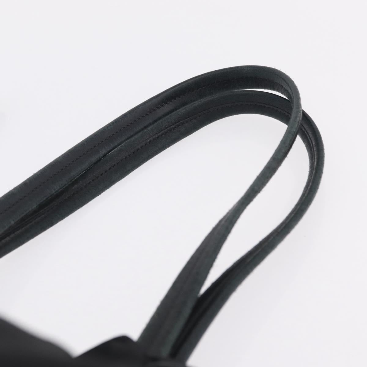 PRADA Tote Bag Nylon Black Gold Auth 206537