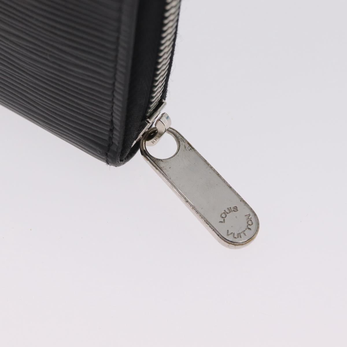 LOUIS VUITTON Epi Zippy Wallet Long Wallet Black M64838 LV Auth 206542A