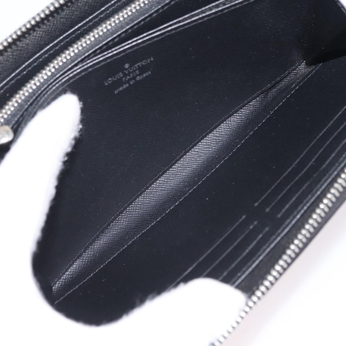 LOUIS VUITTON Epi Zippy Wallet Long Wallet Black M64838 LV Auth 206542A