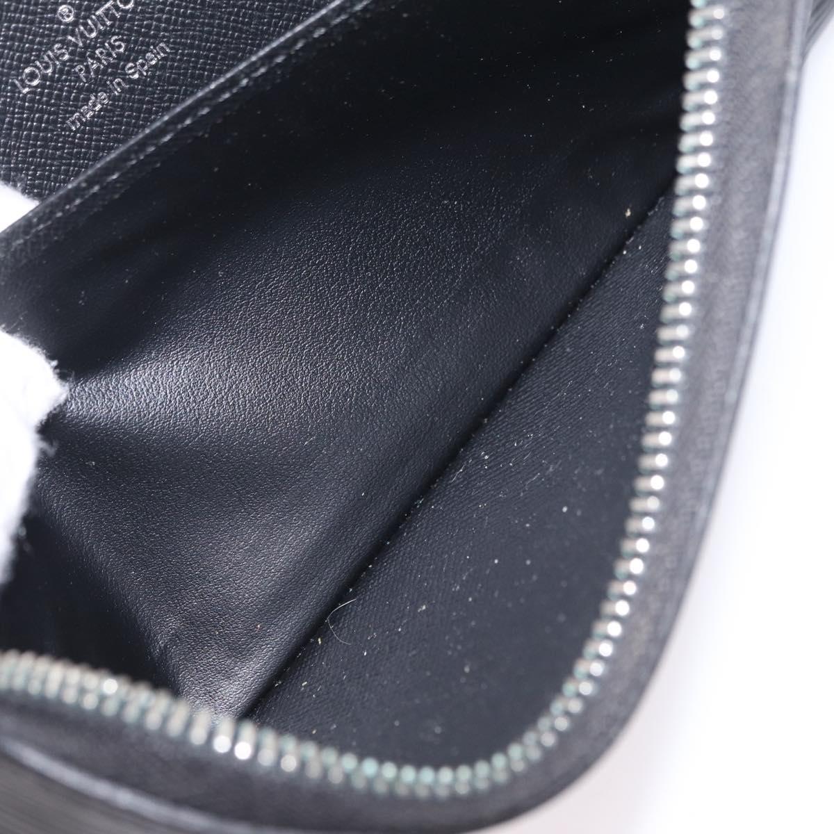 LOUIS VUITTON Epi Zippy Wallet Long Wallet Black M64838 LV Auth 206542A