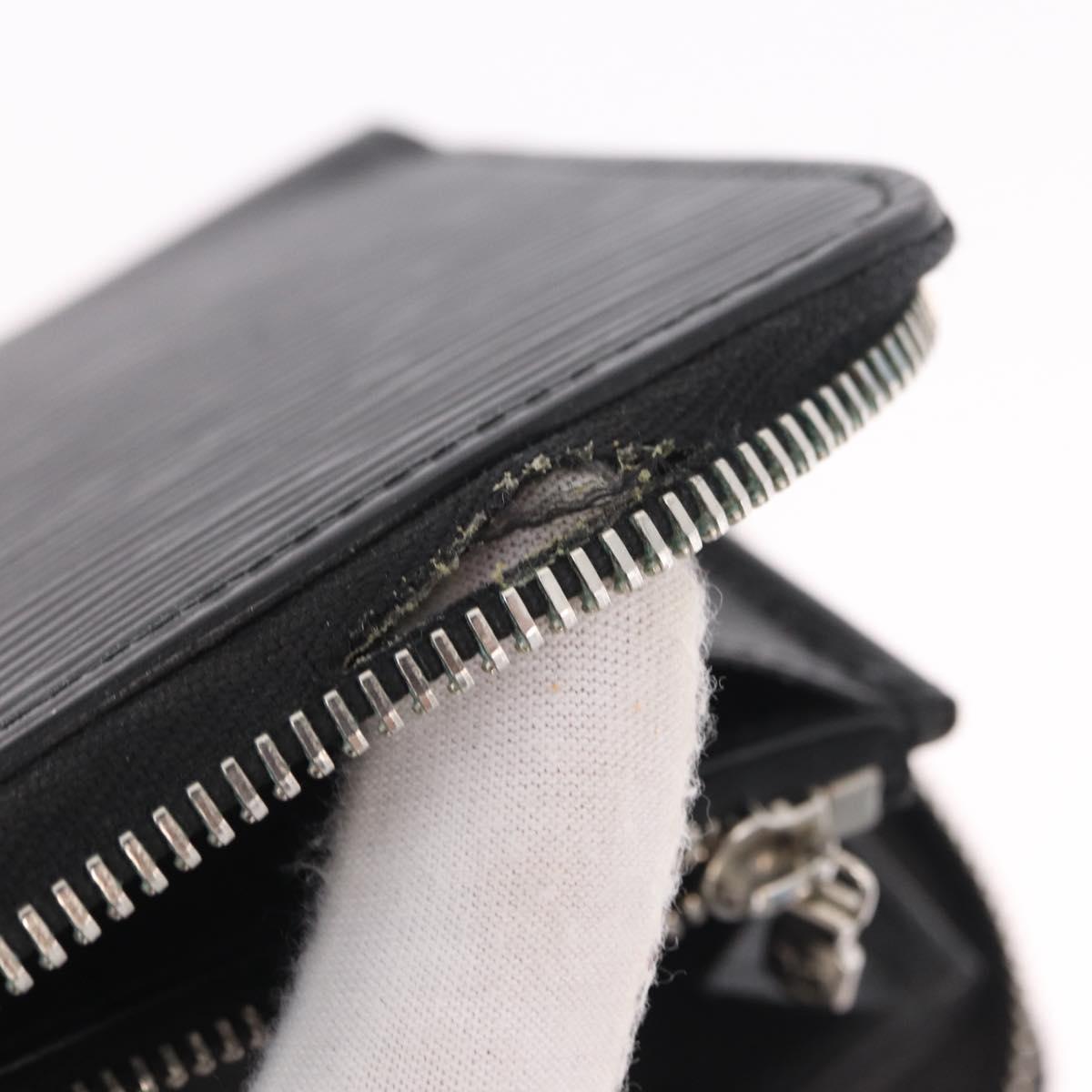 LOUIS VUITTON Epi Zippy Wallet Long Wallet Black M64838 LV Auth 206542A