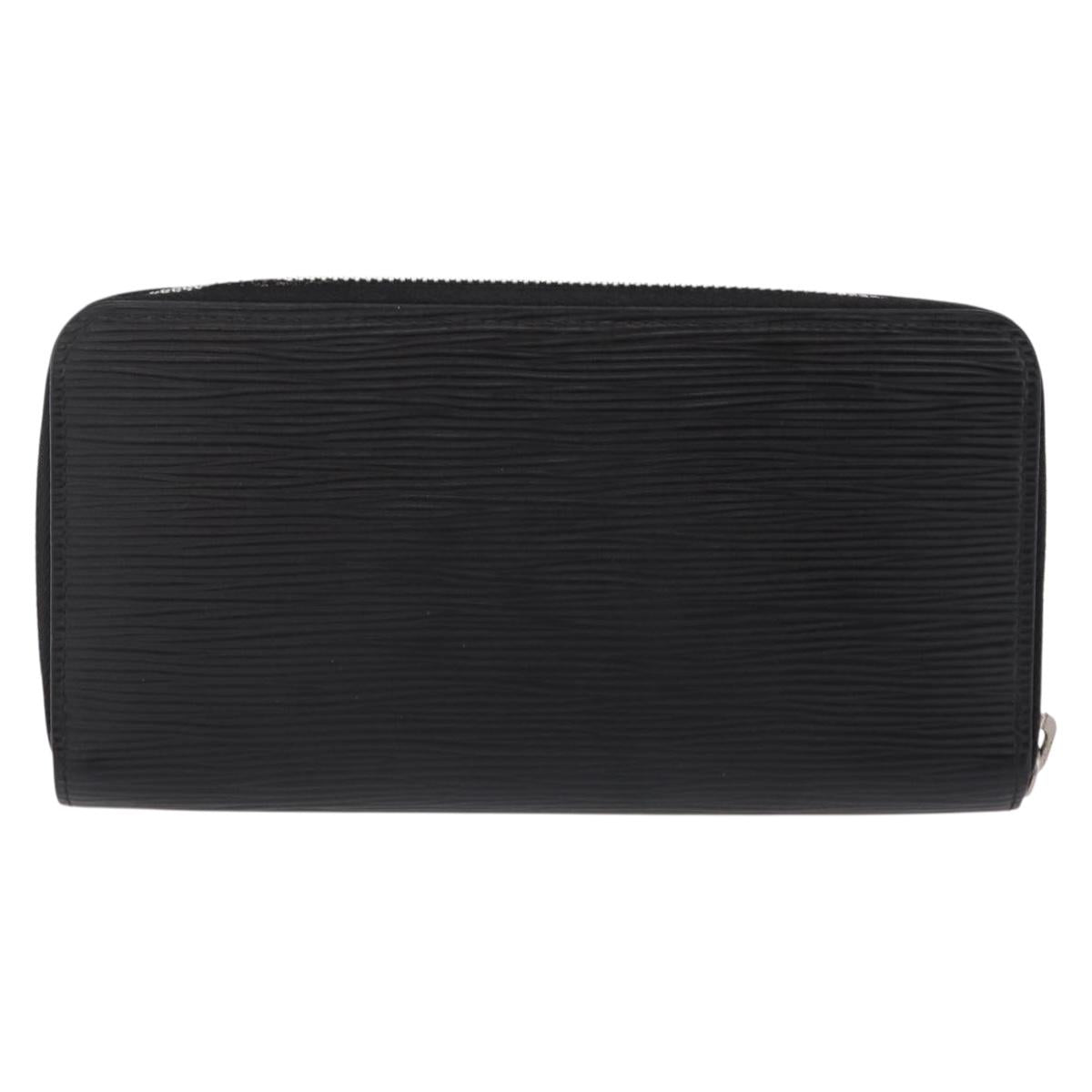 LOUIS VUITTON Epi Zippy Wallet Long Wallet Black M64838 LV Auth 206542A