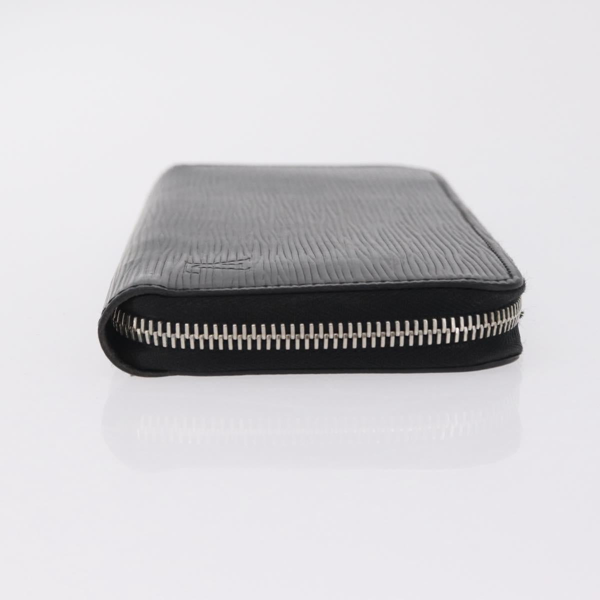 LOUIS VUITTON Epi Zippy Wallet Long Wallet Black M64838 LV Auth 206542A