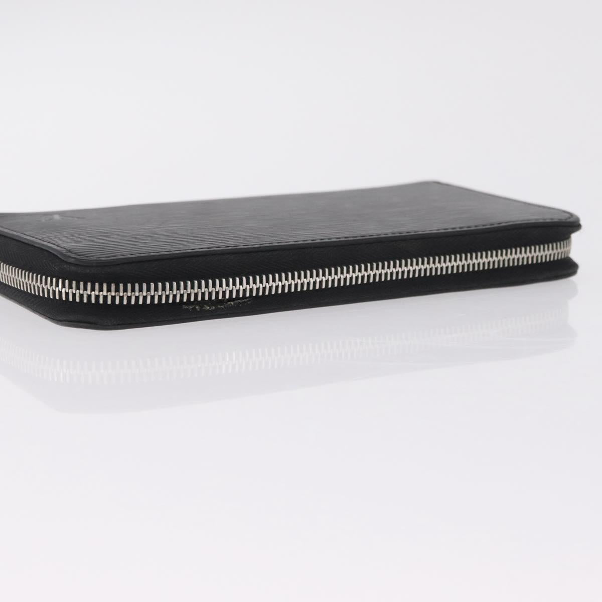 LOUIS VUITTON Epi Zippy Wallet Long Wallet Black M64838 LV Auth 206542A