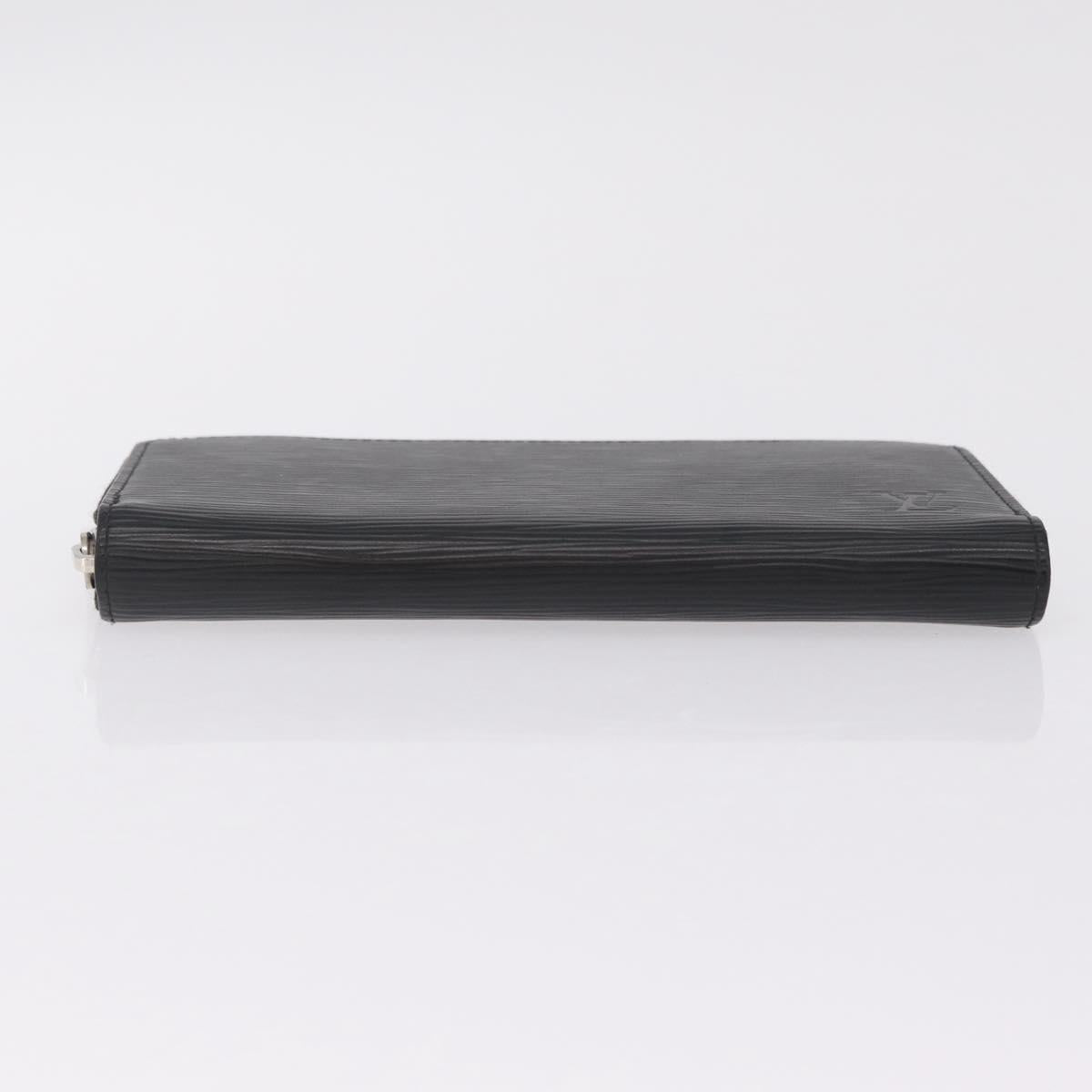 LOUIS VUITTON Epi Zippy Wallet Long Wallet Black M64838 LV Auth 206542A