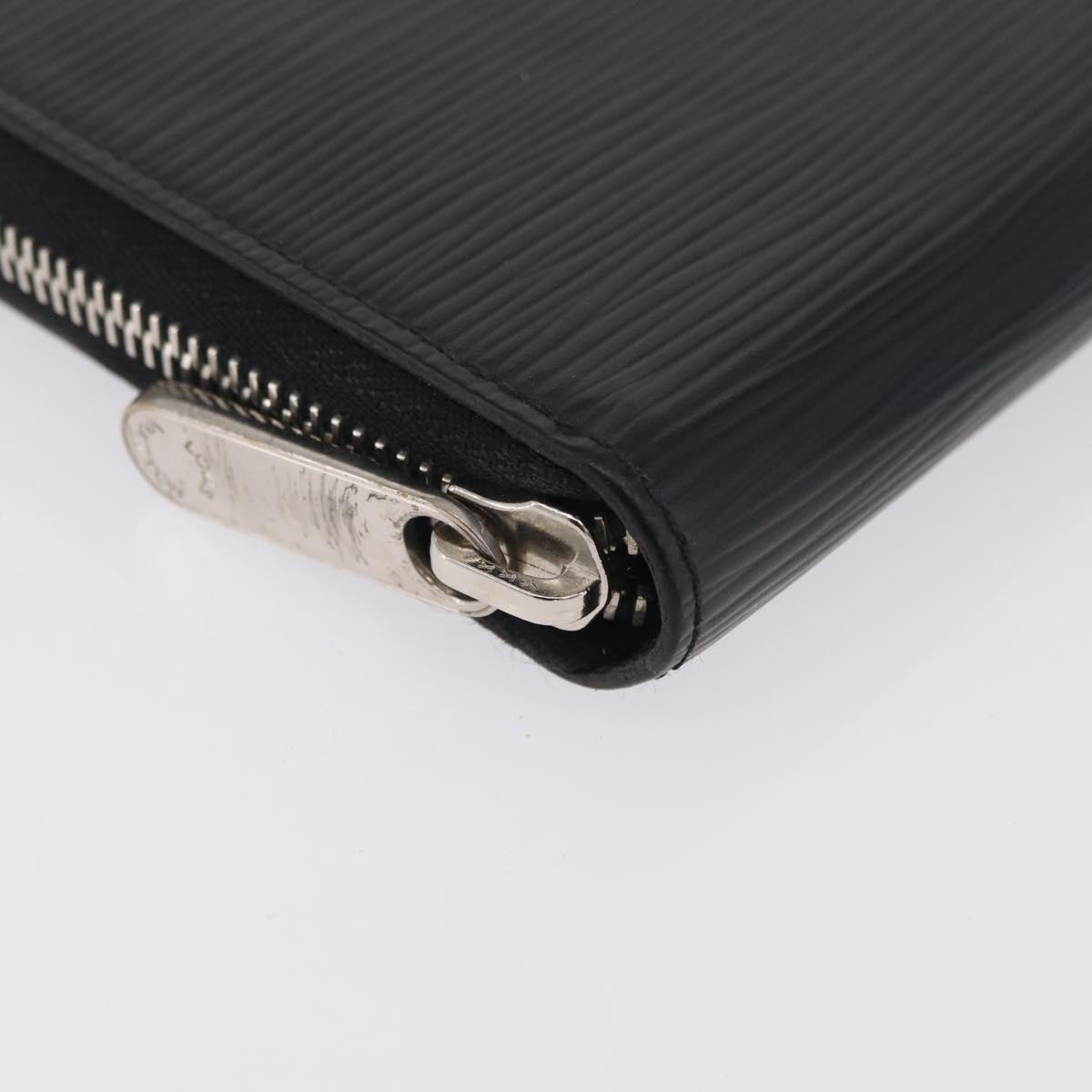 LOUIS VUITTON Epi Zippy Wallet Long Wallet Black M64838 LV Auth 206542A