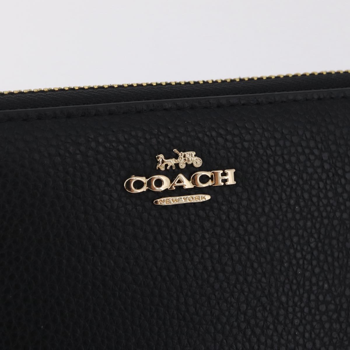 Coach Long Wallet Leather Auth 206558A