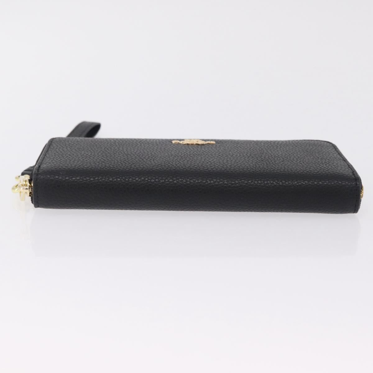 Coach Long Wallet Leather Auth 206558A
