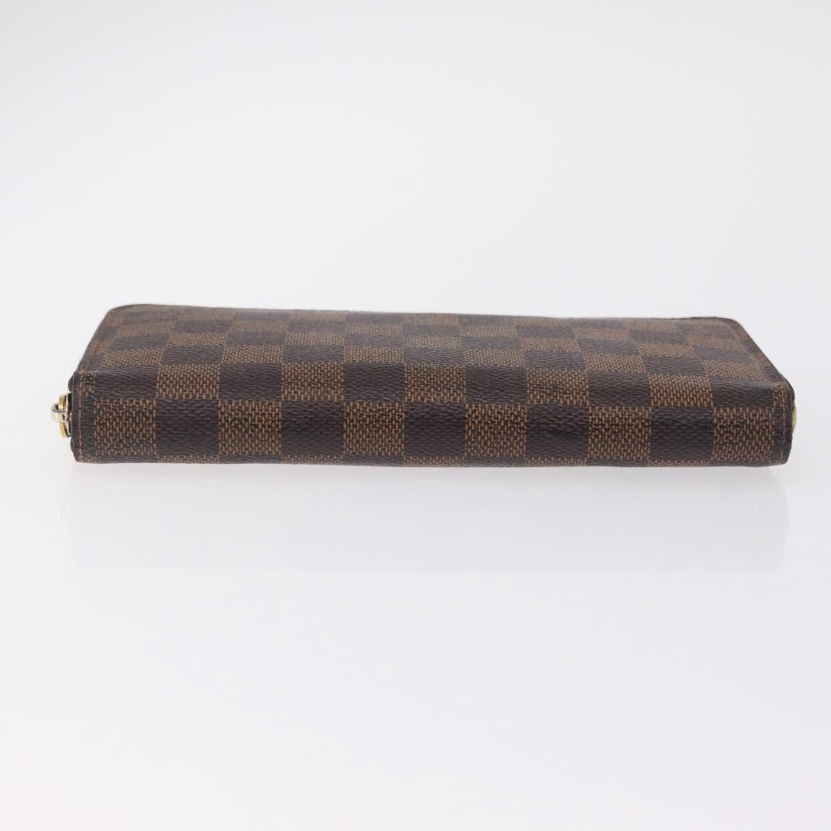 LOUIS VUITTON Damier Ebene Zippy Wallet Long Wallet N41661 LV Auth 206561