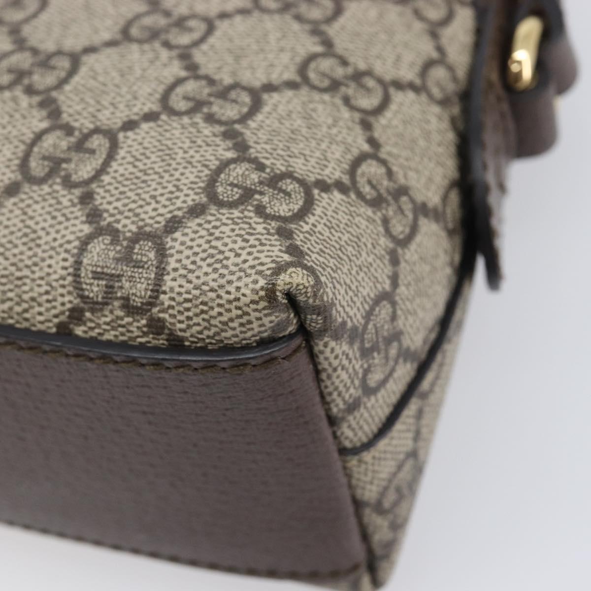 GUCCI GG Supreme Offdia WebSherry Line Bag PVC Beige Gold 499621 Auth 206566V