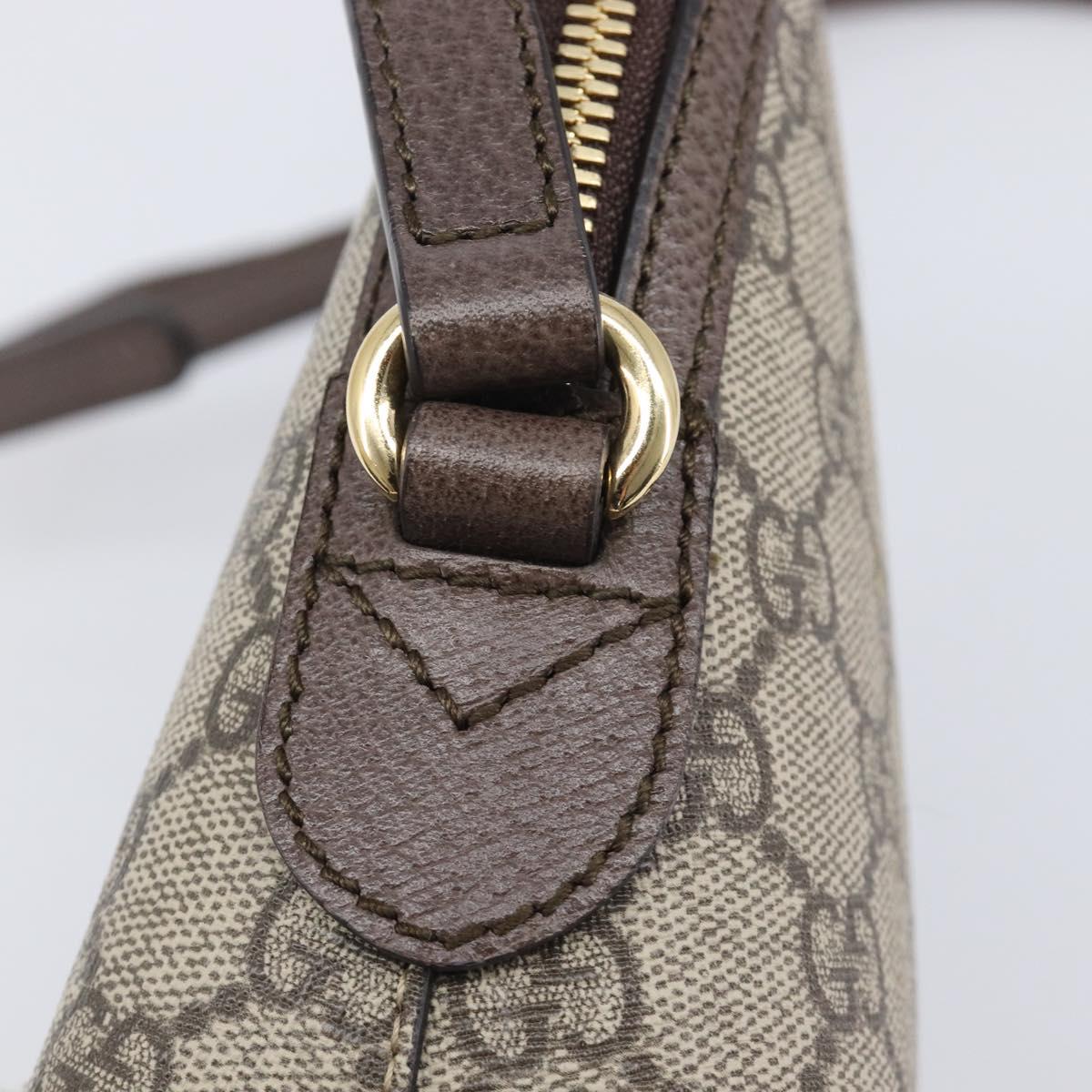 GUCCI GG Supreme Offdia WebSherry Line Bag PVC Beige Gold 499621 Auth 206566V