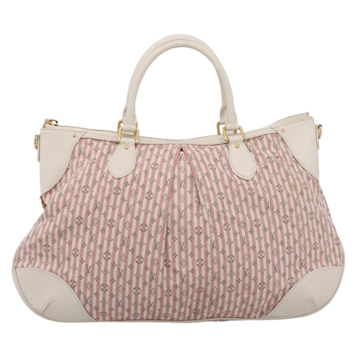 LOUIS VUITTON Monogram Mini Lin Croisette Marina PM Pink M95495 LV Auth 206600