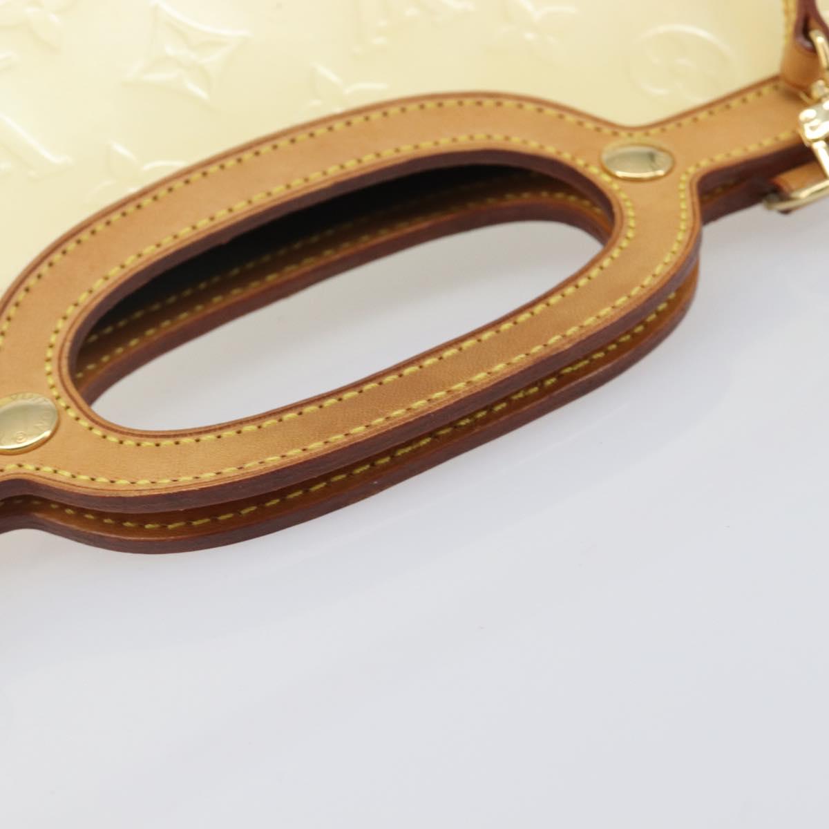 LOUIS VUITTON Monogram Vernis Roxbury Drive Hand Bag Perle M91374 LV Auth 206602