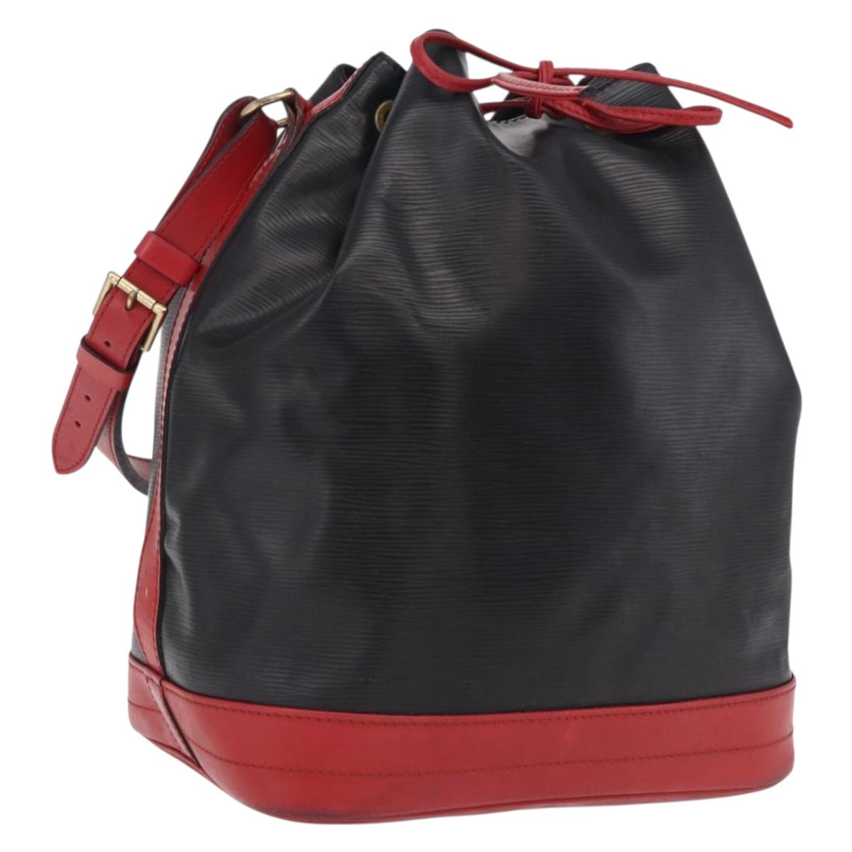 LOUIS VUITTON Epi Noe Shoulder Bag Black Red M44017 LV Auth 206624