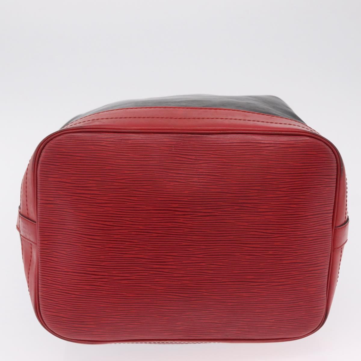 LOUIS VUITTON Epi Noe Shoulder Bag Black Red M44017 LV Auth 206624