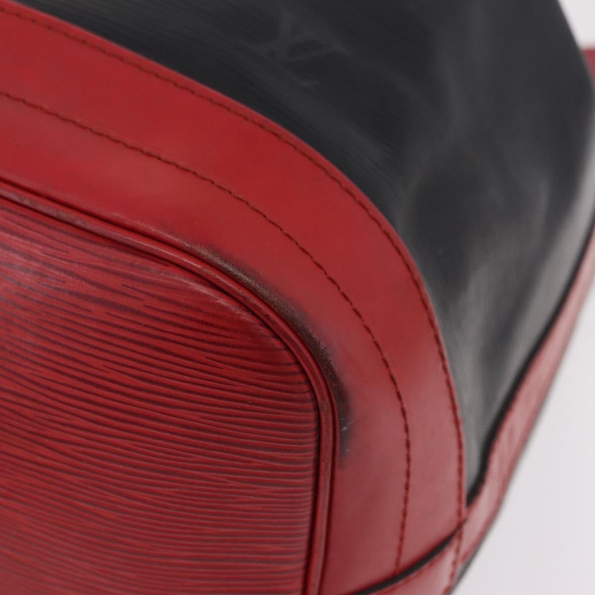 LOUIS VUITTON Epi Noe Shoulder Bag Black Red M44017 LV Auth 206624