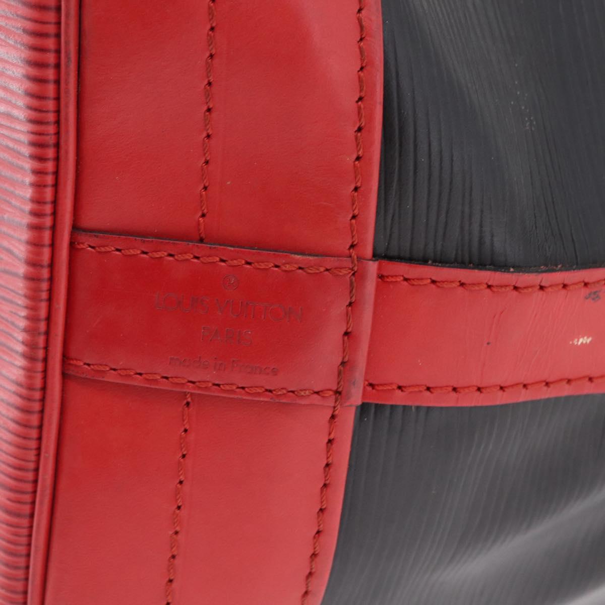LOUIS VUITTON Epi Noe Shoulder Bag Black Red M44017 LV Auth 206624