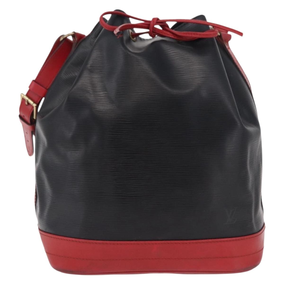 LOUIS VUITTON Epi Noe Shoulder Bag Black Red M44017 LV Auth 206624