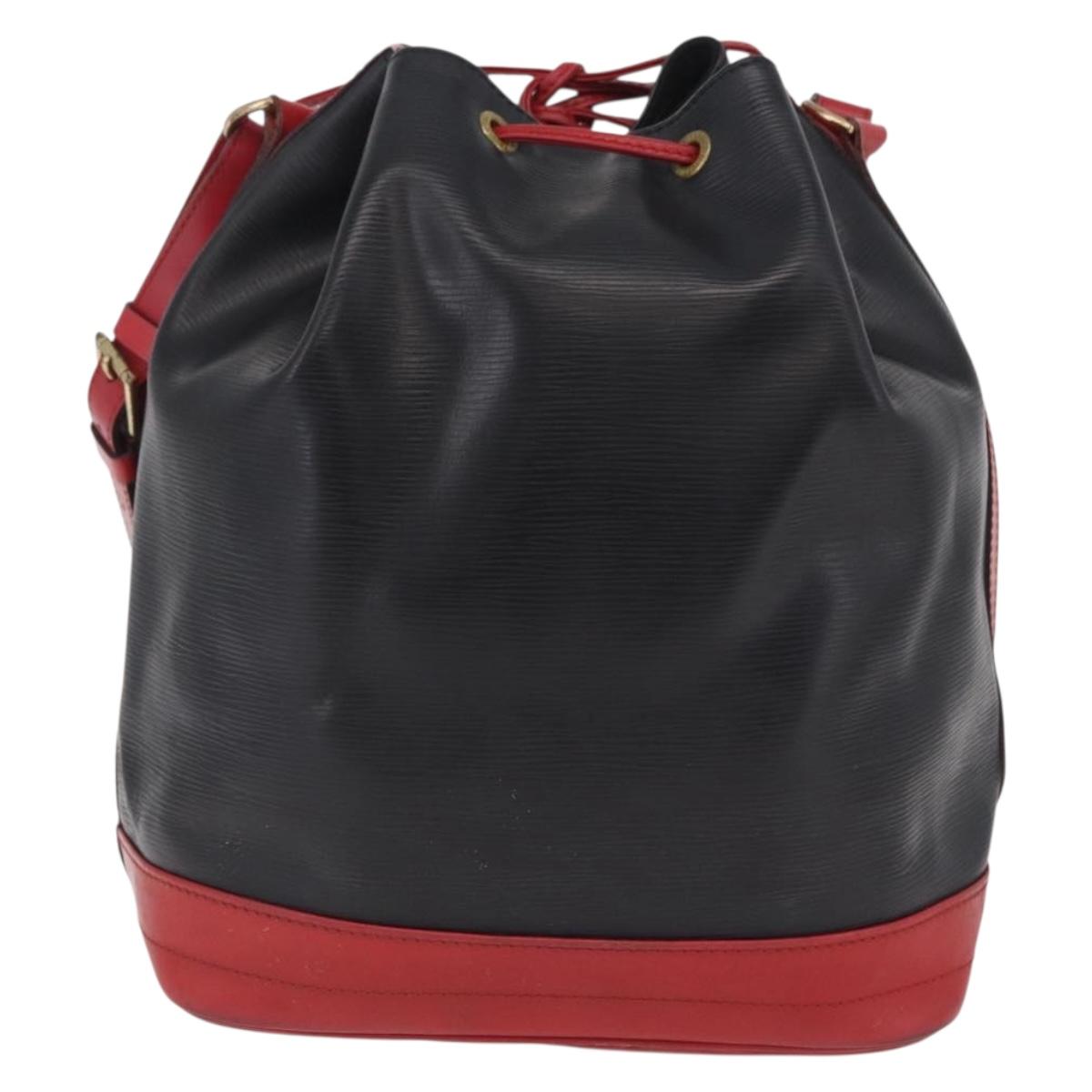 LOUIS VUITTON Epi Noe Shoulder Bag Black Red M44017 LV Auth 206624