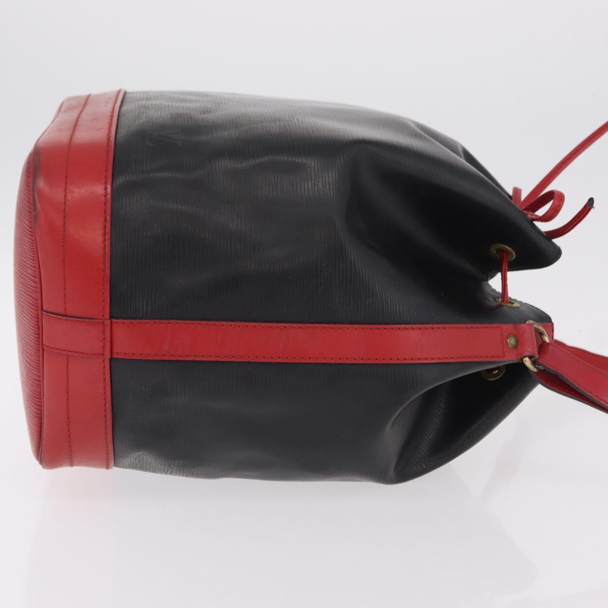 LOUIS VUITTON Epi Noe Shoulder Bag Black Red M44017 LV Auth 206624