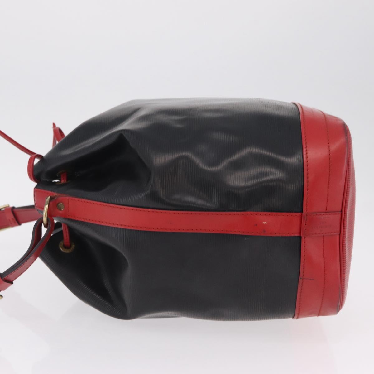 LOUIS VUITTON Epi Noe Shoulder Bag Black Red M44017 LV Auth 206624