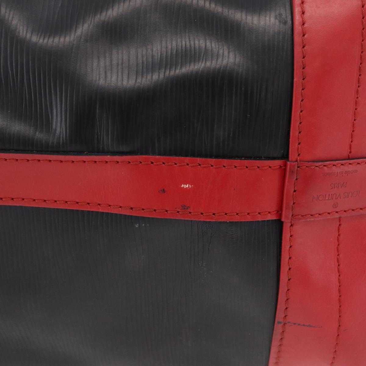 LOUIS VUITTON Epi Noe Shoulder Bag Black Red M44017 LV Auth 206624