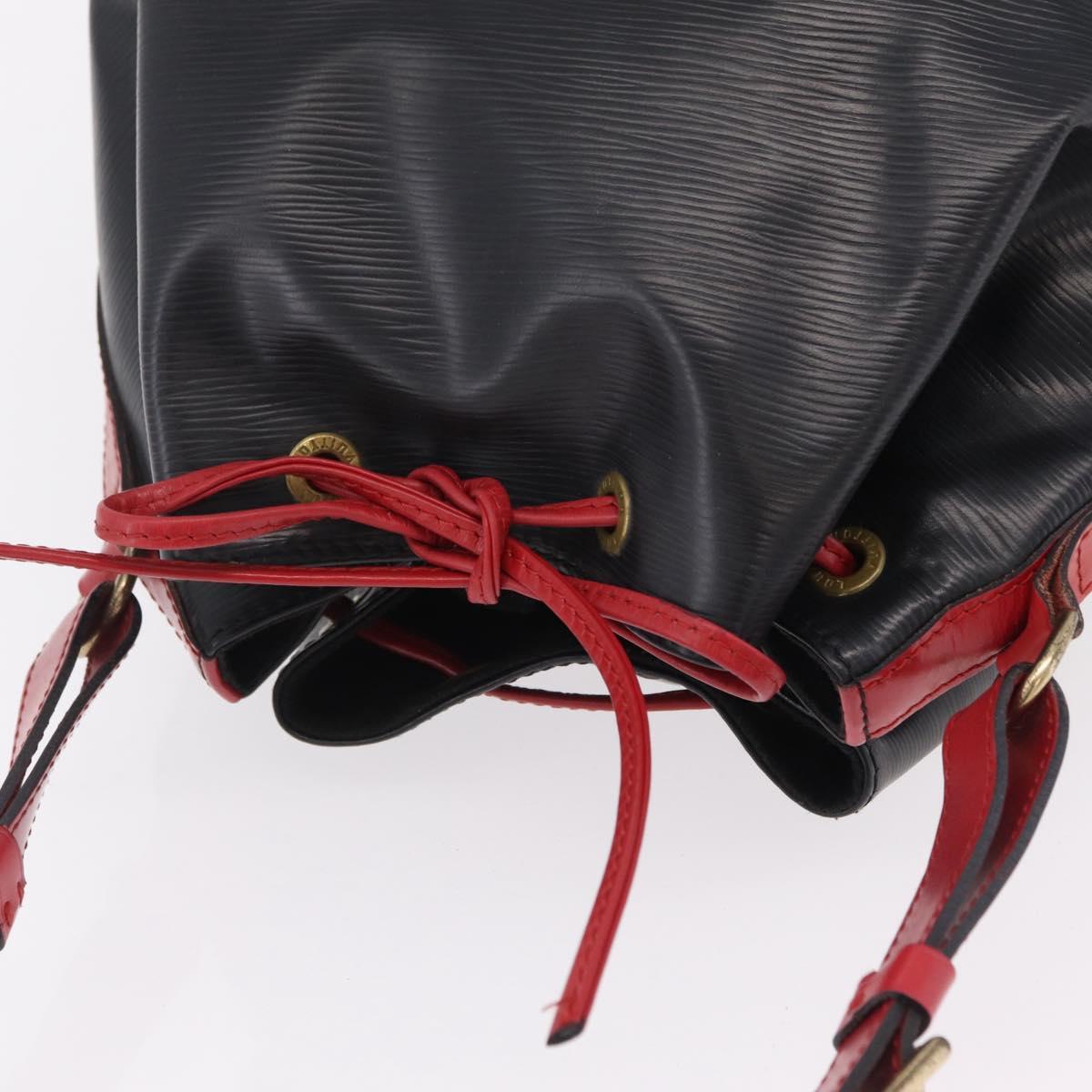 LOUIS VUITTON Epi Noe Shoulder Bag Black Red M44017 LV Auth 206624