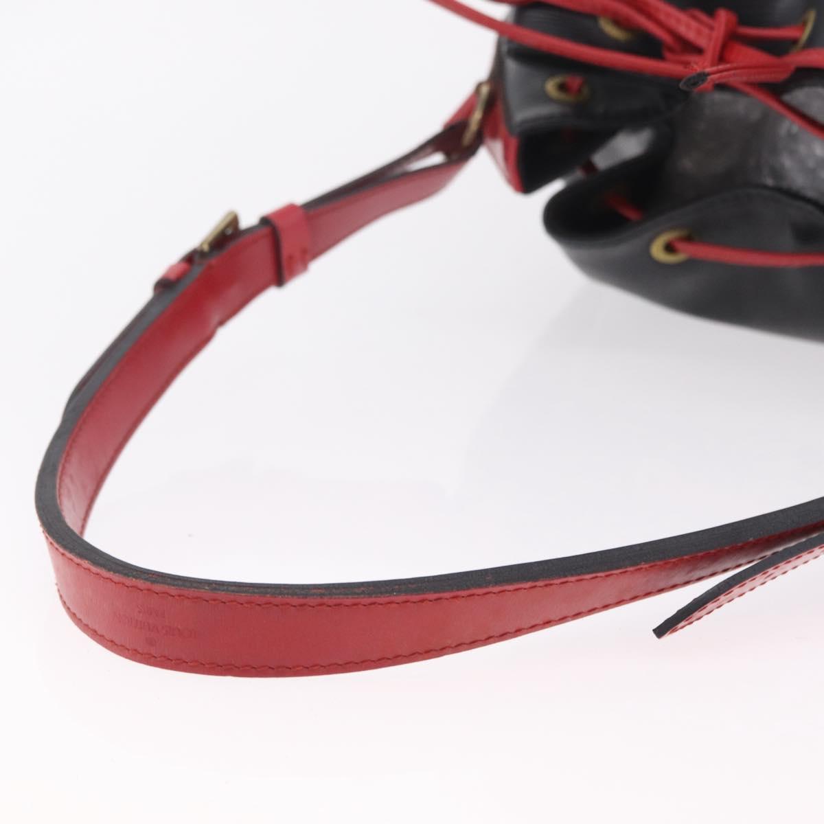 LOUIS VUITTON Epi Noe Shoulder Bag Black Red M44017 LV Auth 206624
